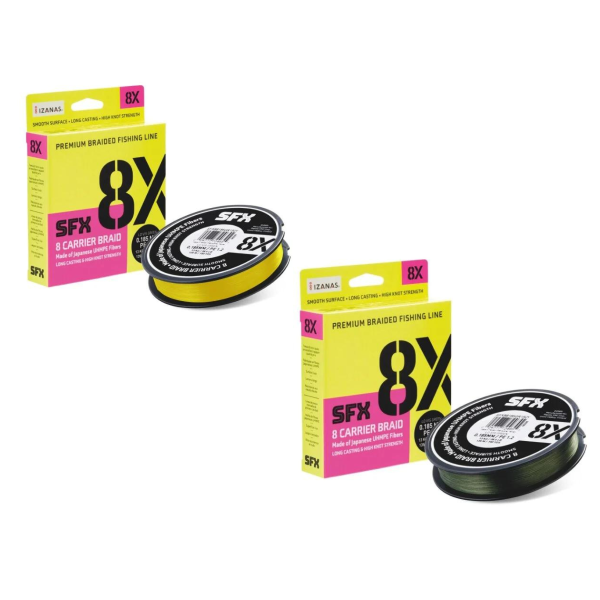 Sufix SFX 8X Premium Braided Fishing Line Lo Vis Green 135m 0,148mm 7,7KG