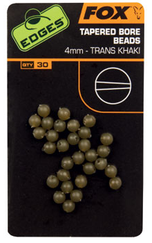 Fox Edges Tapered Bore Beads 4mm Trans Khaki 30 Stück