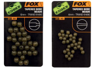 Fox Edges Tapered Bore Beads 6mm Trans Khaki 30 Stück