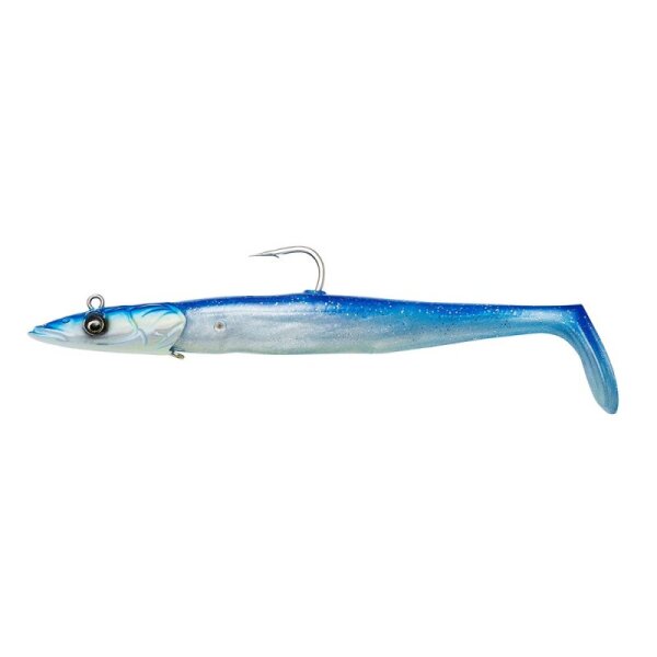 Savage Gear Sandeel V2 17,5cm 65g Sinking Blue Pearl Silver 2+1
