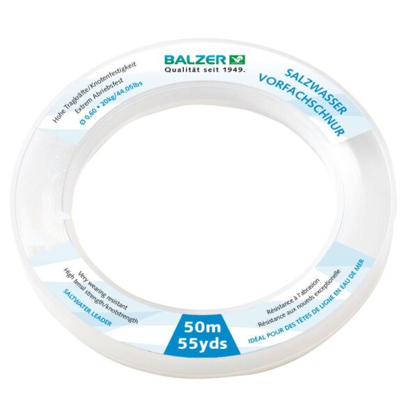 Balzer Salzwasser Vorfachschnur 0,80mm 35kg 50m
