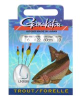 Gamakatsu Trout Float LS-2030S, blauer Haken #4-0.24MM 60CM