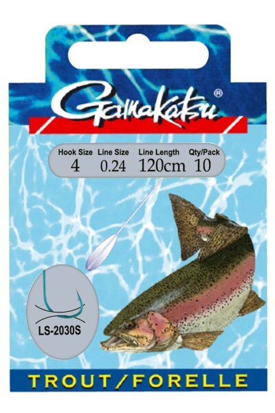 Gamakatsu Trout Sbiro LS-2030S, blauer Haken, #10-0.20MM 120CM