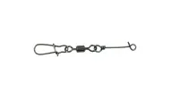 Spro Black Rolling Swivel + Fastlock Snap + No-knot Link...