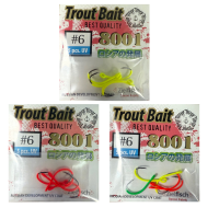 Troutbait Spoonhaken Bunt UV 8001 #6 5 Stück