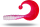 Quantum Magic Trout Curly B-Bobbles 42mm White/Red