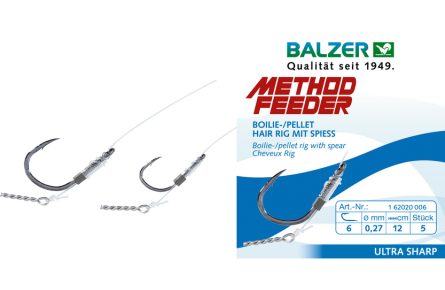 Balzer Method Feeder Haken mit Speer Gr. 10 0,22mm
