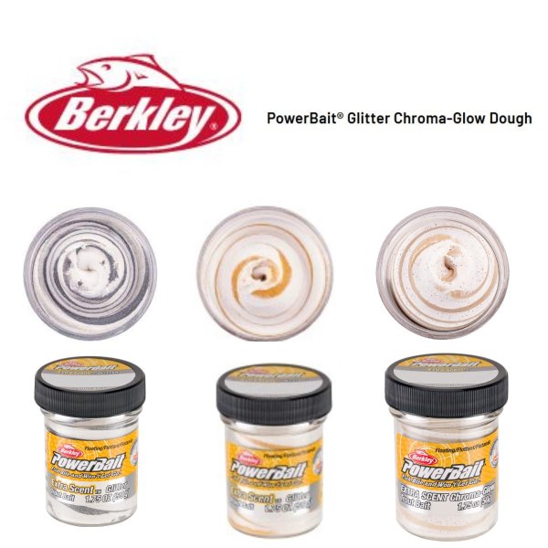 Berkley PowerBait Trout Bait Glitter Chroma Glow Dough