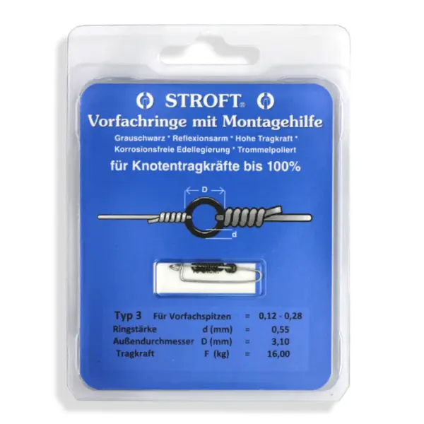 Stroft Vorfachringe mit Montagehilfe