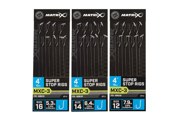 Matrix MXC-3 Size Barbless Super Stop Rigs 8 Stück