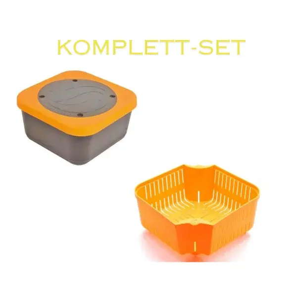 Guru Bait Box 3.3 pint orange mit Gitter Komplett-Set