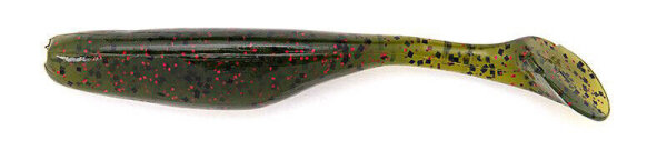 Walleye Assassin 4" Avocado / Red Glitter