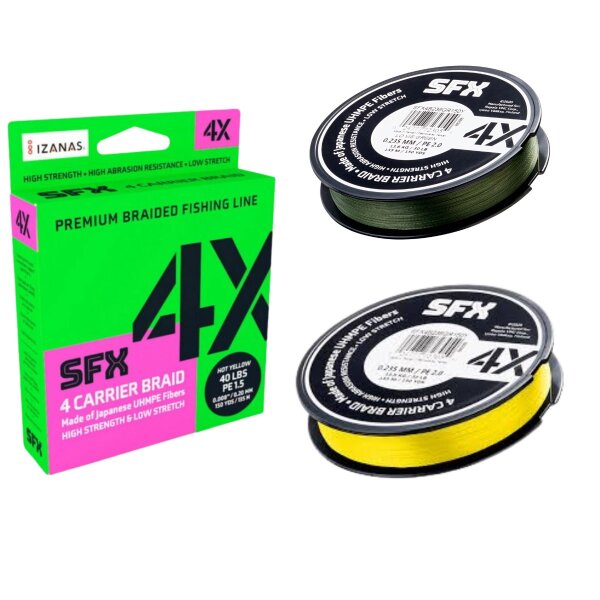 Sufix SFX 4X Premium Braided Fishing Line 135m geflochtene Schnur