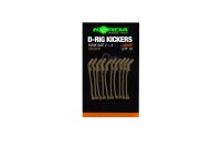 Korda D-Rig Kickers Hook Size 2-4 Brown Large 10 Stück