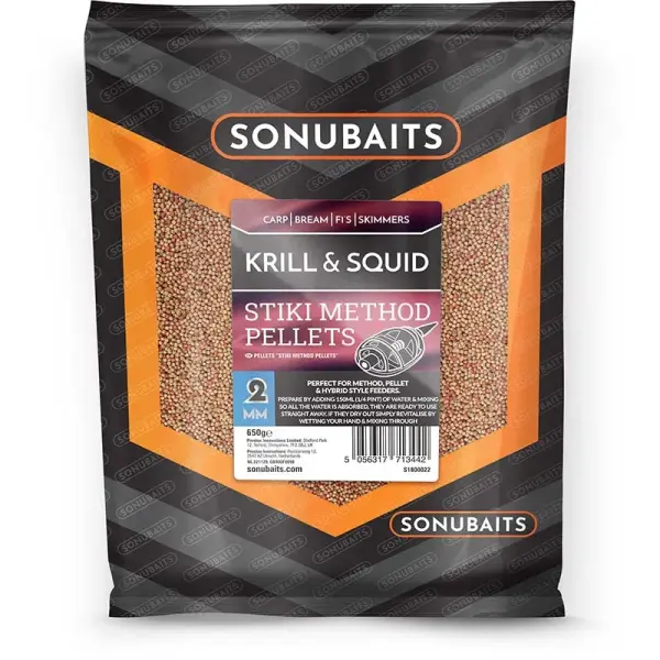 Sonubaits Stiki Method Pellets 2mm Krill&Squid 650g