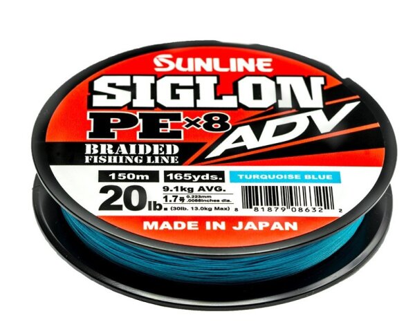 Sunline Siglon PE ADV / Advanced 8X 16 lb 0,187mm 7,3kg 150m