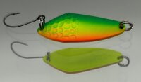 PFT Forellenspoon Fat 3g No.4 green yellow red belly
