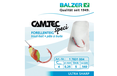 Balzer Camtec Teighaken rot 140cm #6 0,18mm