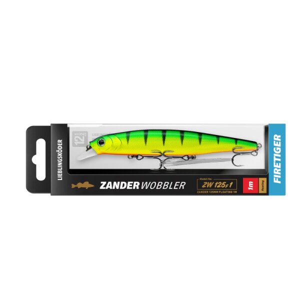 Lieblingsköder Zanderwobbler ZW 125 F1 Firetiger