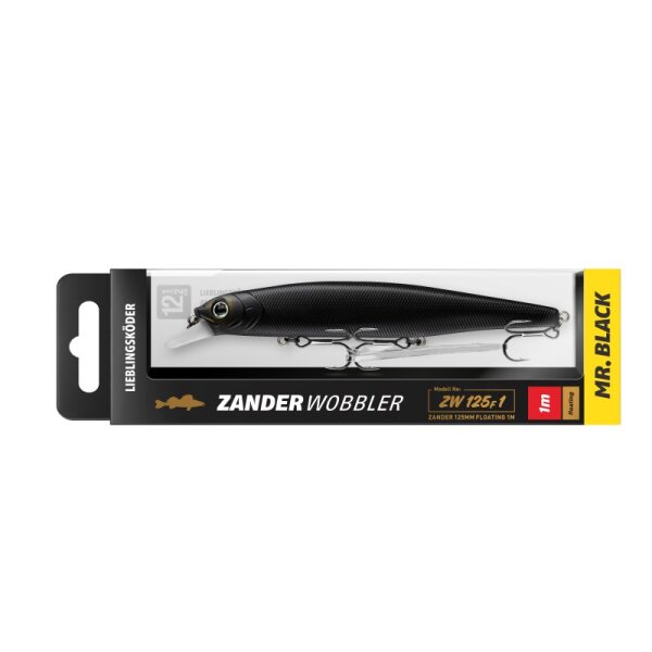 Lieblingsköder Zanderwobbler ZW 125 F1 Mr. Black