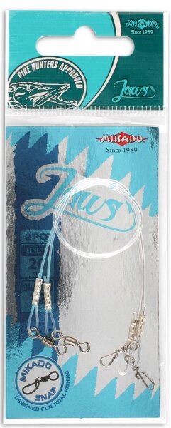 Mikado 45cm Fluorocarbonvorfach mit Schnelleinhänger 2 Stück