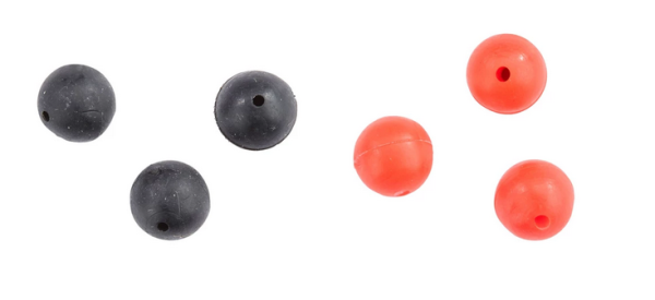 Balzer MK Gummi-Perlen 8mm Rot Schwarz