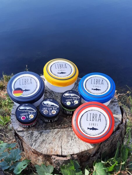 Libra Lures Liquid Box mit Schraubdeckel 0,3L Gelb