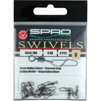 Spro Black Rolling Swivel + Diamond Snap