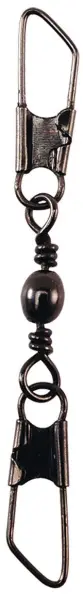 Spro Black Double Safety Snap Barrel Swivel