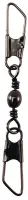 Spro Black Double Safety Snap Barrel Swivel