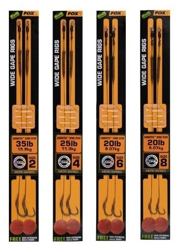 Fox Edges Wide Gape mit Camotex Semi Stiff 2 Sück