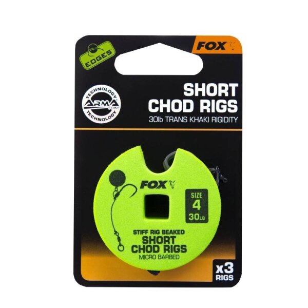 Fox Edges Armapoint Short Chod Rigs Standard 3 Stück