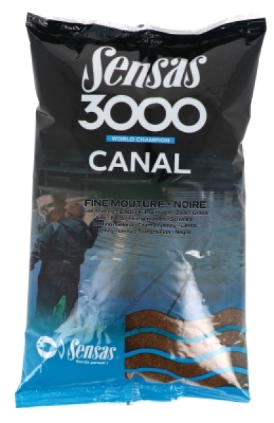 Sensas 3000 Kanal Schwarz 1Kg fein gemahlen