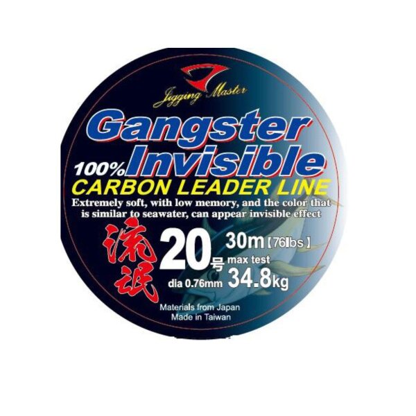 Jigging Master Gangster Invisible 100% Carbon Leader Line 0,60mm 25.1kg 30m
