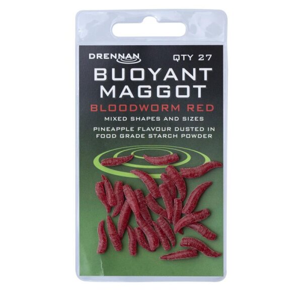 Drennan Buoyant Maggot Bloodworm Red Pineapple 27 Stück