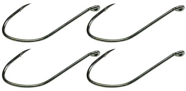 Eisele Sea-Fishing Carbon Stahl-Naturköderhaken 4 Stück