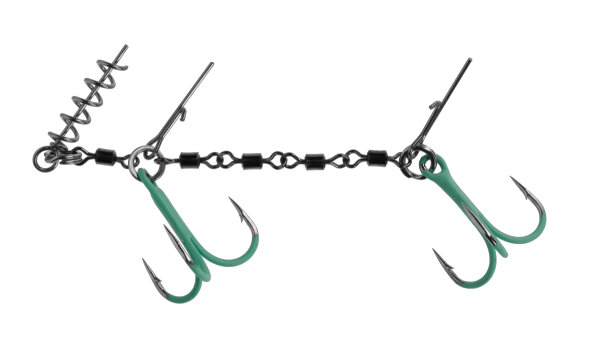 Mikado Jaws Stingerrig Gr. 1/0 25Kg Gummifische 18cm