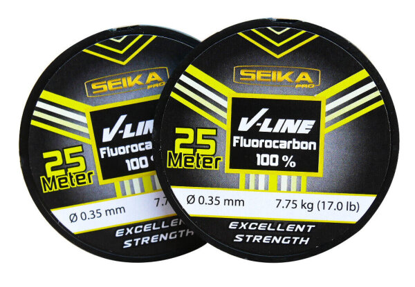 Seika V-Line Fluorocarbon 25m 0,35mm 7,75Kg