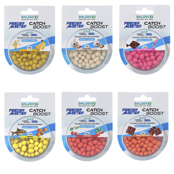 Balzer Feeder Master Catch Boost Dumbles / Wafters 6x8mm + 7x10mm einfarbig