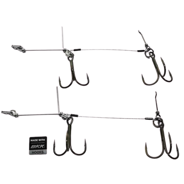 Pikecraft Set 5 The Stinger Rig- Double L -  BKK  2/0 2 pcs