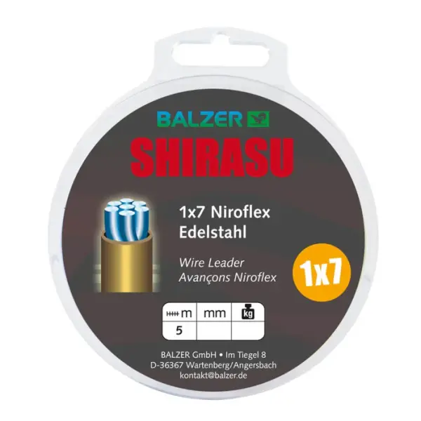 Balzer Shirasu 1x7 Niroflex Edelstahl 5m