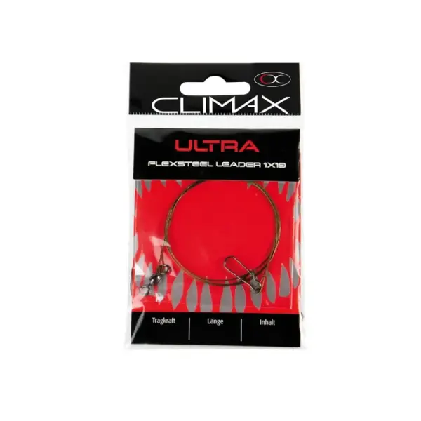 Climax Ultra Flexsteel Leader 1x19 2 Stück fertige Stahlvorfächer