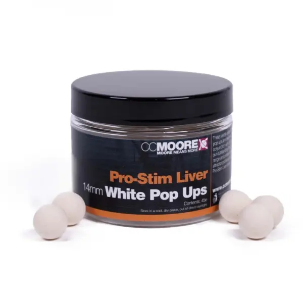 CC Moore Pro-Stim Liver 14mm White Pop Ups 45g