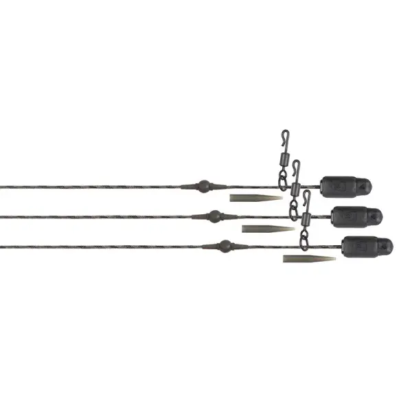 Fox Edges Copper Core Heli-Clip Rigs 50lb Naturals 3 Stück