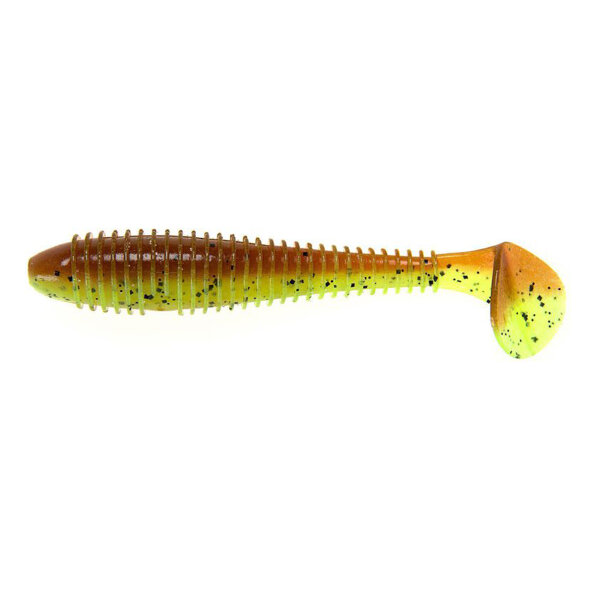 Keitech FAT Swing Impact Green Pumpkin / Chartreuse 3.3"