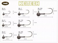 Keitech Tungsten Super Round Jig - Gr. 3/0 (5.0g) 3stk.