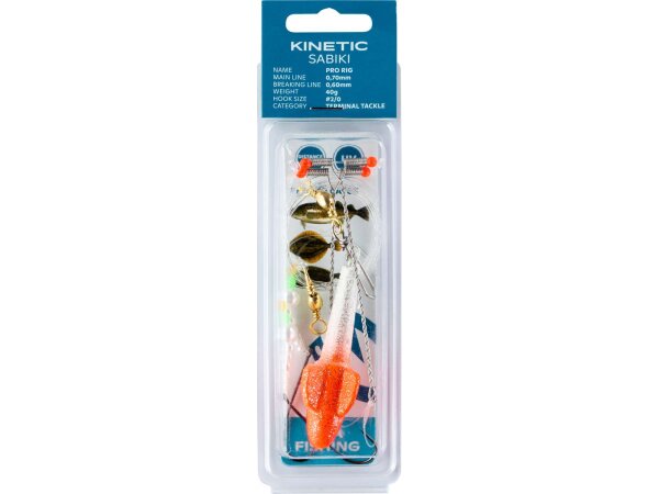 Kinetic Sabiki Pro 120g #2/0 Pearl Glitter/Red Target