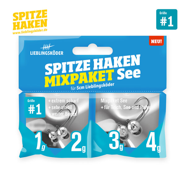 Lieblingsköder Spitze Haken Mixpaket #1 See (1g - 4g)