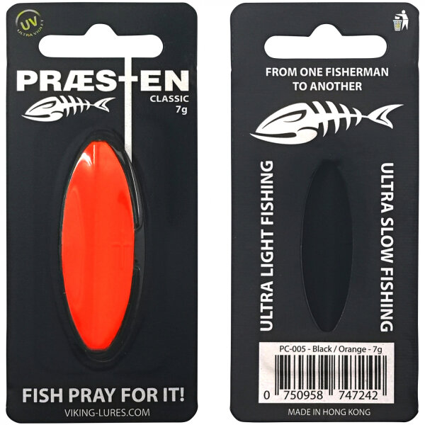 Praesten Classic Durchlaufblinker 7g  Black Orange