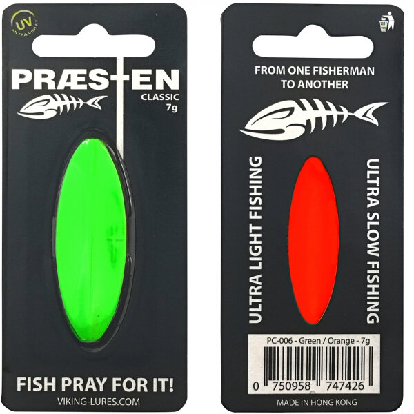 Praesten Classic Durchlaufblinker 7g  Green Orange